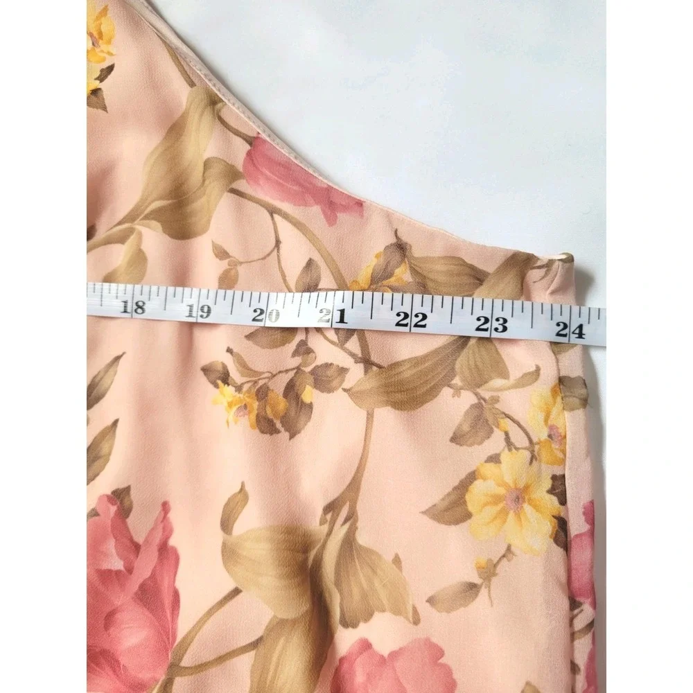 New York & Company Pink Floral Sleeveless A Line Dress‎ Sz XL